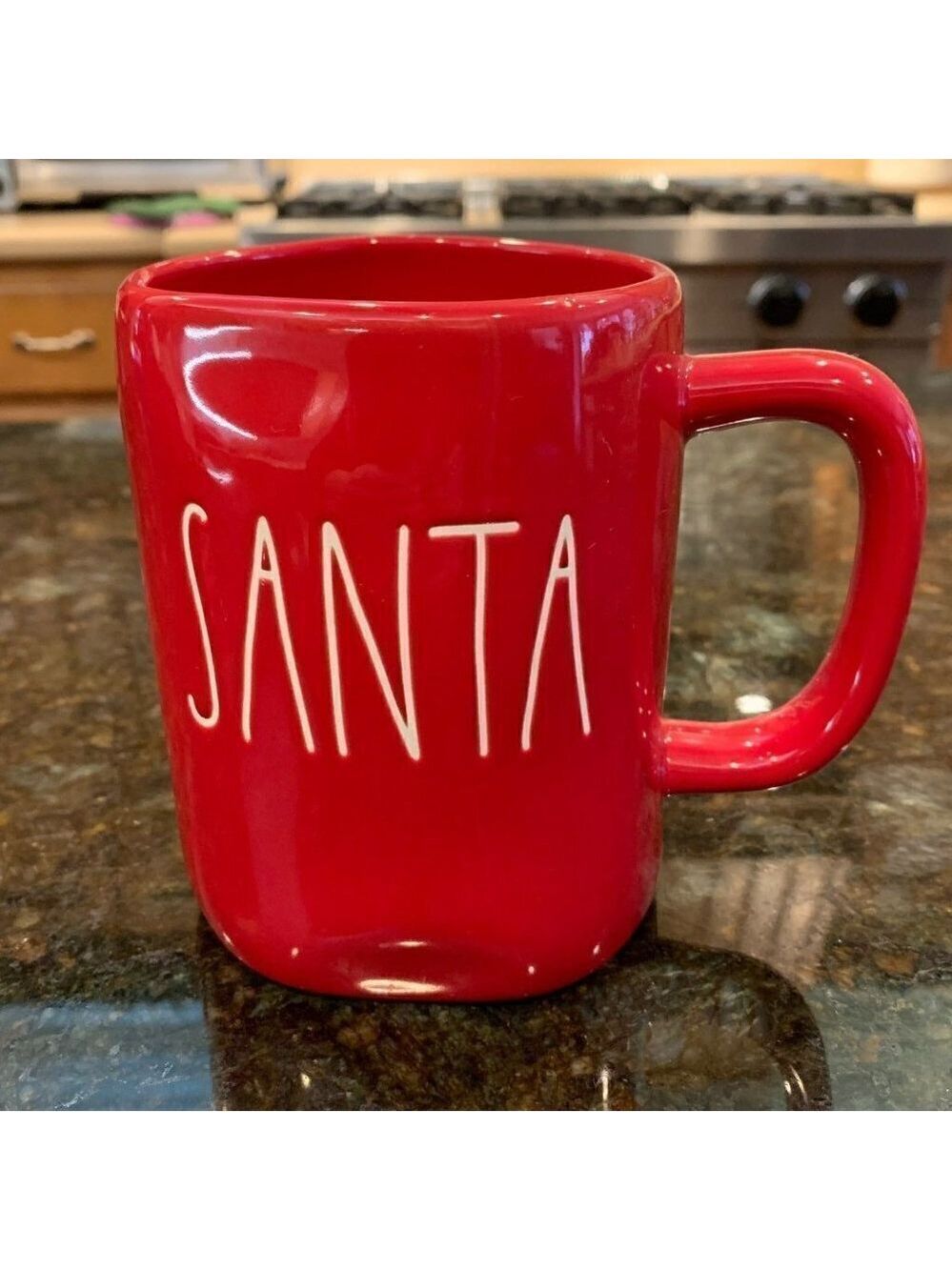 Rae Dunn SANTA Mug Red Ceramic Cup Artisan Collection LL Holiday Christmas Decor